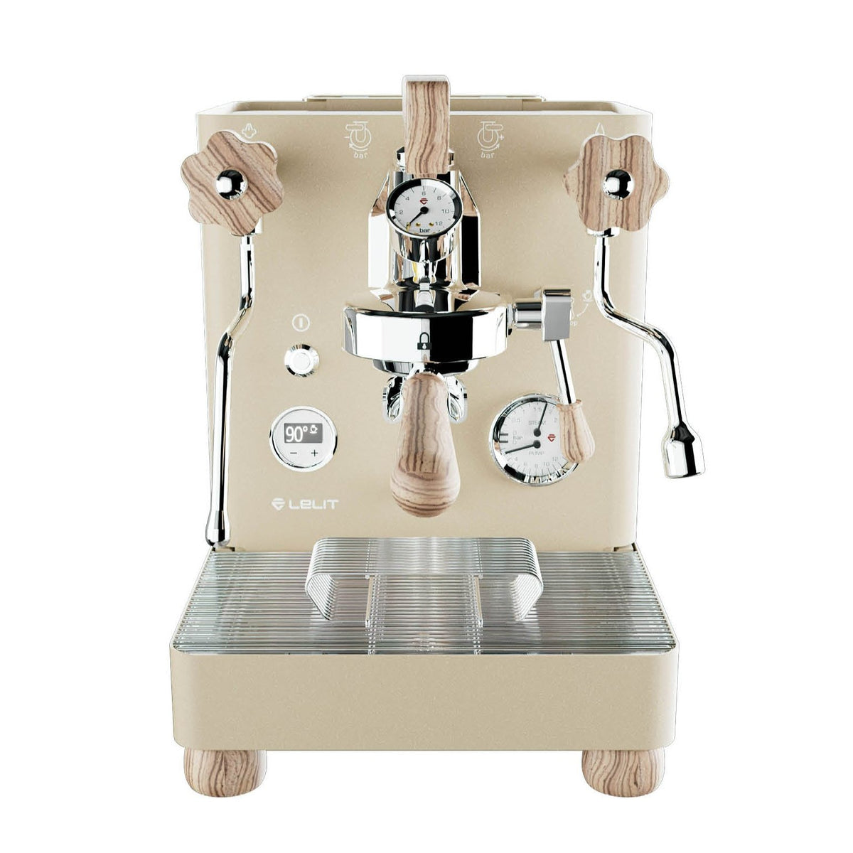 GOLD Lelit Bianca Pressure Profile Dual Boiler PID Rotary Pump Wood