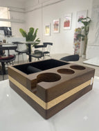Walnut Knockbox Chute with Tamper Holder