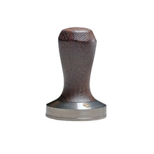Coffee tamp with wooden handle and metal base on a white background singapore 58.55mm