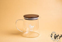 Coffee or Tea Glass Pot with Wooden Lid