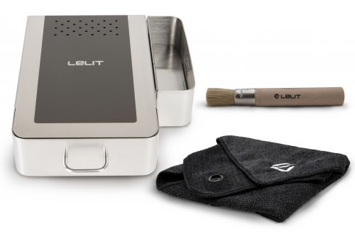 LELIT Rectangular Stainless Steel Knock Box with Pull out Drawer